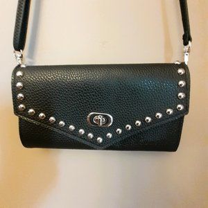 BOGO - KAMEILE Leather black studded crossbody purse